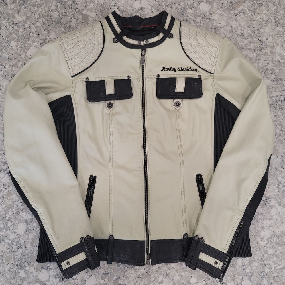 Harley-Davidson Women's Amelia Colorblocked Leather Riding Jacket
